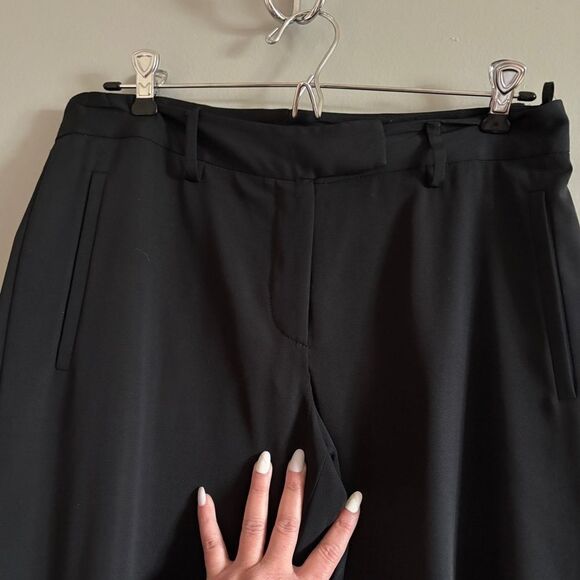 PRADA black silk blend wide legged pants size 44 - Picture 8 of 11